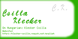 csilla klecker business card